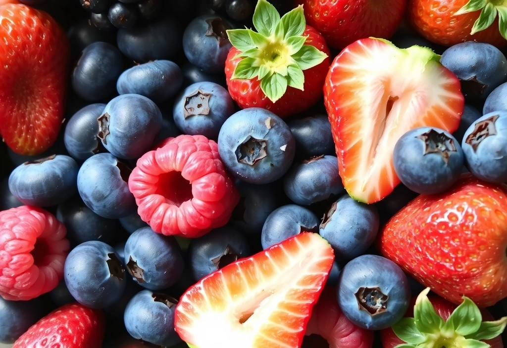 Fructe de pădure proaspete, bogate în antioxidanți
