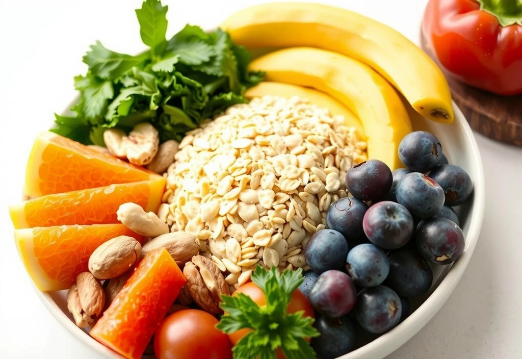 Farfurie cu alimente sănătoase și energizante