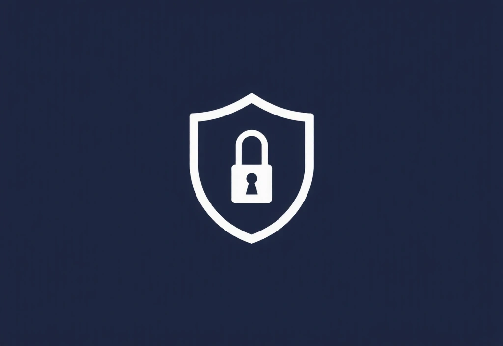 Pictogramă cu un scut de protecție și o cheie, simbolizând securitatea datelor